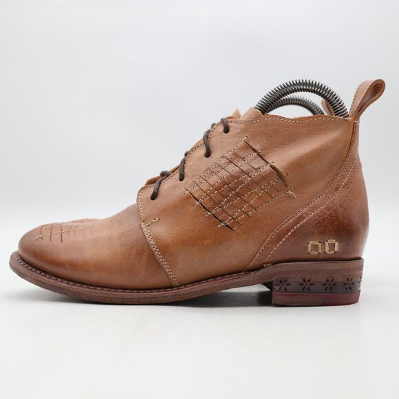 Bed Stu Barkley Women's US Size 6.5 Booties Ankle Boots Brown Distressed Leather - Picture 4 of 11